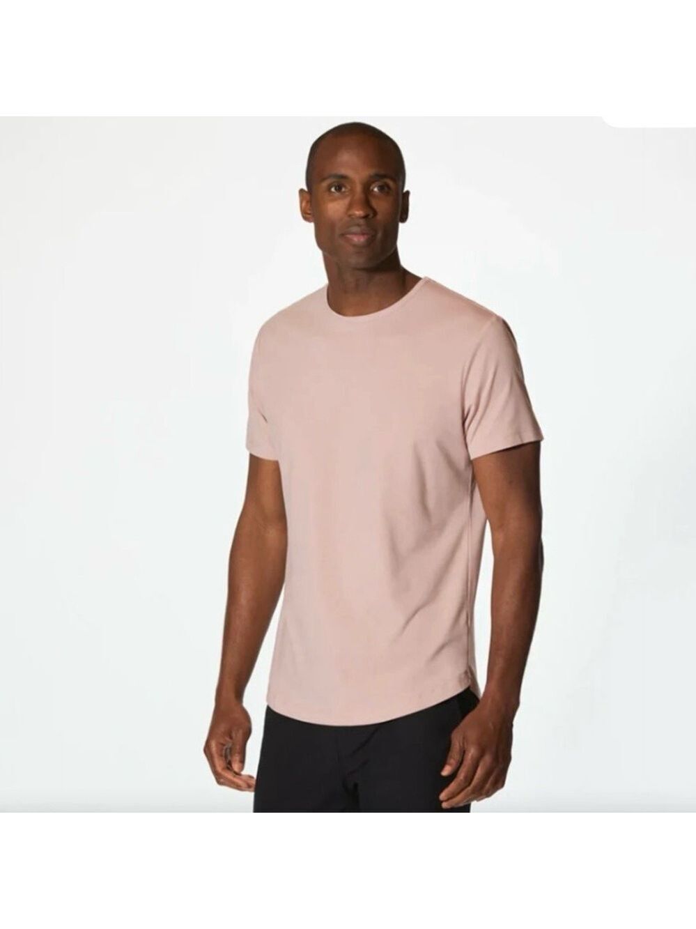 516. NWOT! “CUTS” Men's Peach Curve-Hem Short Sleeve Shirt